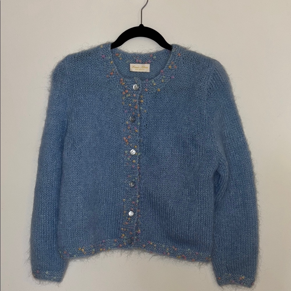 Vintage Powder Blue Fuzzy Cardigan